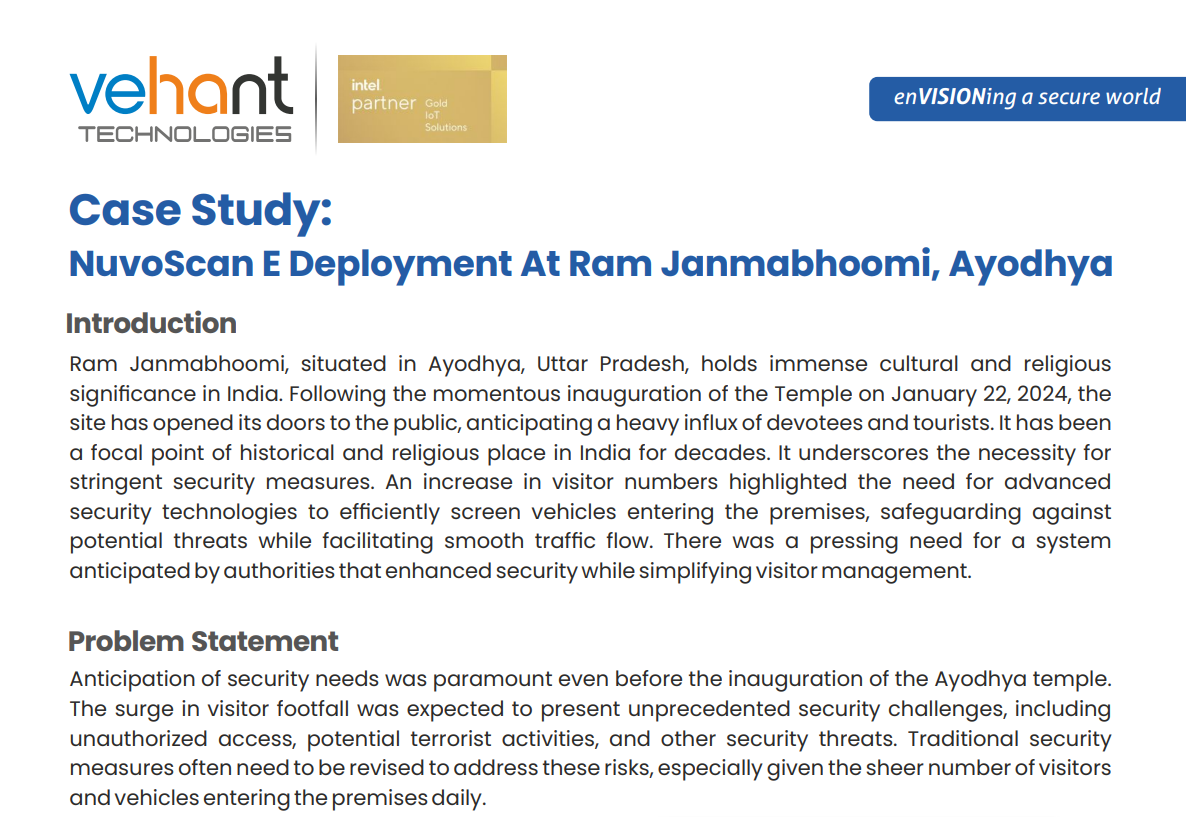 Case Study - NuvoScan E Deployment At Ram Janmabhoomi in Ayodhya